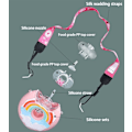 Miniatyrbild 5 av 5: 380 ml Donut Rosa Vattenflaska med Sugrör för Barn, BPA-fri & Lätt
