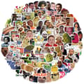100 st Funny Meme Vinyl Stickers Pack, Stora Bulk Stickers för Lap