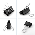 Miniatyrbild 3 av 5: 48-pack 15/19/25/32mm 4x12 dokumentklämmor - Multifunktionspapper