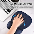 Miniatyrbilde 2 av 5: Marineblå musematte med ergonomisk håndleddsstøtte, 4 mm Memory Foam P