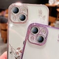 Miniatyrbillede 4 af 4: Rose Mønster Elektropletning Silikone Telefon Cover Til Iphone 1