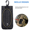 Miniatyrbillede 4 af 5: Clay Color-Molle Brilleetui Udendørs Holdbar Taktisk Taske Solbriller Etui Hær Style Lommelygte Taske med Spænde C
