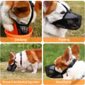 Miniatyrbilde 5 av 5: Hundemaske Myk Nylonmaske (Svart, L) - Justerbar pustende mesh