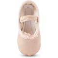 Miniatyrbillede 5 af 5: Balletsko i læder - Ballerina flade sko med fuld sål - Dansesko til piger
