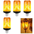 Miniatyrbillede 1 af 5: Led flammepære, 4 tilstande flimrende pærer, E26/e2