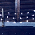 Miniatyrbilde 4 av 5: Halloween-dekorasjonslys, 3 moduser 2-PAKKE 3M 20 LED vanntette utendørs dekorative spøkelsesfe-lys for uteplass, hage, port, gård, Halloween-juledekorasjon