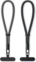 Telefonrem, 2-pack, handledsrem med fästen för smartphones (svart, grå)