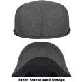 Miniatyrbilde 3 av 5: Beret Cap Men Justerbar Flat Vintage Lvy Hat
