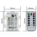 Miniatyrbillede 5 af 5: 2 x 50 LED batteridrevne fe-lys på 5 meter mikro sølv 3AA