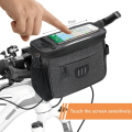 Miniatyrbillede 3 af 5: Sort - 6L Cykelstyr Bag, Vandafvisende Forpose, Stor Kapacitet