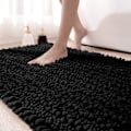 Miniatyrbillede 1 af 4: Badeværelsestæppe 50 x 80 cm, superabsorberende plys mikrofiber, skridsikker