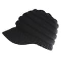 Dam Vinter Varm Stickad Hästsvansmössa Solhatt Beanie Baseballkeps - Svart