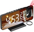Projektorväckarklocka, väckarklockradio med temperatur, H