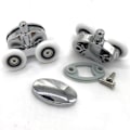 Miniatyrbilde 5 av 5: Set med 4 dusjdørruller - To hjul - Oval - Butterfly Sha