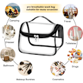 Miniatyrbillede 5 af 5: Sølv/Sort 2 stk. Transparent Rejsetoilettaske PVC Vandafvisende Makeuptaske Bærbar Vandafvisende Toilettaske Pung Cosme