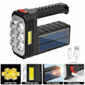 Miniatyrbillede 2 af 5: Kraftig lys lommelygte sol opladelig USB felt super b