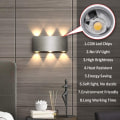 Miniatyrbilde 3 av 5: LED vegglampe 18W innendørs vegglampe moderne firkantet opp ned A