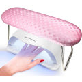 Miniatyrbillede 1 af 5: Neglearmlæn i mikrofiberlæder til manicure, håndpude i rustfrit stål