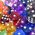 Pikkukuva 5 / 5: 10 16mm D6 Polyhedral Acrylic Dice (Purple) for DND Dice RPG MTG