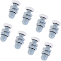 Miniatyrbillede 2 af 5: 8 stk. Holdbare Plast Dørruller Glidebane Rulle Badeværelse Glas Til Udskiftning Dele (20mm)