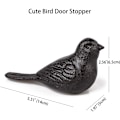 Miniatyrbilde 3 av 5: Dørstopper for gulv, dekorativ søt fugl, tung støpejern