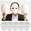 Miniatyrbillede 1 af 5: 10 stk. Hvide Malbare Papir Masker, DIY Pulp Papir Masker Smerte
