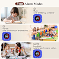 Miniatyrbilde 4 av 5: Oppladbar visuell timer (blå), digital timer med 4 alarmmodi