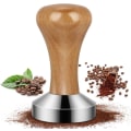 Miniatyrbillede 1 af 4: Træ Tamper, Rustfrit Stål Kaffe Tamper Rustfrit Stål Cof