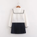 Miniatyrbillede 4 af 5: Studenter Plisseret Skørtesæt, Japansk Bad Girl Jk Uniformssæt Blødt