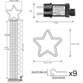 Miniatyrbilde 2 av 5: 317 LED julelyslenke, diameter 32cm stjernelys gardin