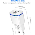 Miniatyrbilde 3 av 5: USB-nettstrømadapter, 3-pakning 2.1A 5V 2-porters universell LED-strøm