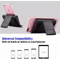 Miniatyrbillede 2 af 5: 2 stk. Sort Telefonholder Skrivebord Bærbar Sort Telefonstativ Foldbart 360° Justerbar Smartphon