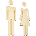 Miniatyrbillede 1 af 5: Selvklæbende toiletskilte til damer og herrer, toiletskilte til badeværelset