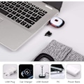 Miniatyrbillede 5 af 5: LED Beanie med lys - Smaragdgrøn, USB-genopladelig håndfri 4 LED