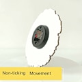 Miniatyrbild 5 av 5: Retro väggklocka i trä, antik tyst väggklocka, retro väggklocka i lantlig stil, tyst shabby väggklocka för litet vardagsrum