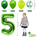 Miniatyrbild 3 av 5: 4 års födelsedag Dino-ballonger, 100 cm jättelik nummerballong 4, Bi
