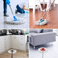 Miniatyrbilde 5 av 5: Set med 4 stk. roterende mopphoder - Reservehode for mopp kompatibel med O Cedar, etterfyllinger for mopp