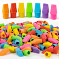 Miniatyrbillede 1 af 5: Blyantspidser med viskelæder - Blyantspidser med viskelæder Blyantspidser med viskelæder uden latex Assorterede farver