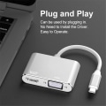 Miniatyrbilde 4 av 5: USB-C til HDMI VGA-adapter, 2 i 1 Type C til HDMI 4K, VGA 1080P C