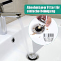 Miniatyrbild 5 av 5: Universell diskbänkavlopp, pop-up diskbänkspropp, lämplig för badkar, C