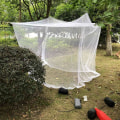 Miniatyrbilde 1 av 5: 220*200*200cm Camping Net Mail Hvit Mesh Bærbar Firkant Foldbar