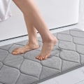Miniatyrbillede 1 af 5: Badeværelsesmåtter i memory foam, ultra bløde & skridsikre bademåtter, vand