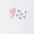Miniatyrbillede 3 af 5: 30 stk. sommerfugleformede neglepynt i legering, sløjfeformede neglepynt med rhinsten