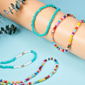 Miniatyrbilde 4 av 5: Perlekjede Tiny Beads Choker Boho Fargerik Regnbue Choker Cha