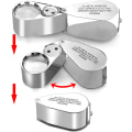 Miniatyrbillede 2 af 5: 40X Juveler Loupe Forstørrelsesglas, LED/UV Illumina