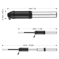 Miniatyrbilde 3 av 5: 1 stk Mini Sykkelpumpe [140PSI], Svart For MGM og Schrader, lett