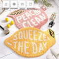 Pikkukuva 5 / 7: 2022, Flocking Fruit Lemon Shape Bathroom Rug Mat Cute Cartoon B
