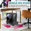 Miniatyrbillede 5 af 5: Under Desk PC Stativ: Mobilt CPU Stativ med Låsende Hjul, Anti-Skrid Sikker PC Tower Stativ Justerbar Størrelse, PC Tower Support Ca