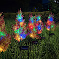 Miniatyrbillede 2 af 5: 2 stk. Solar Cypress Lys Juledekoration Lys Kryds-borde