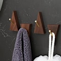 Miniatyrbillede 3 af 5: Nordisk japansk kreativ valnød bøg massivt træ kobber coat H